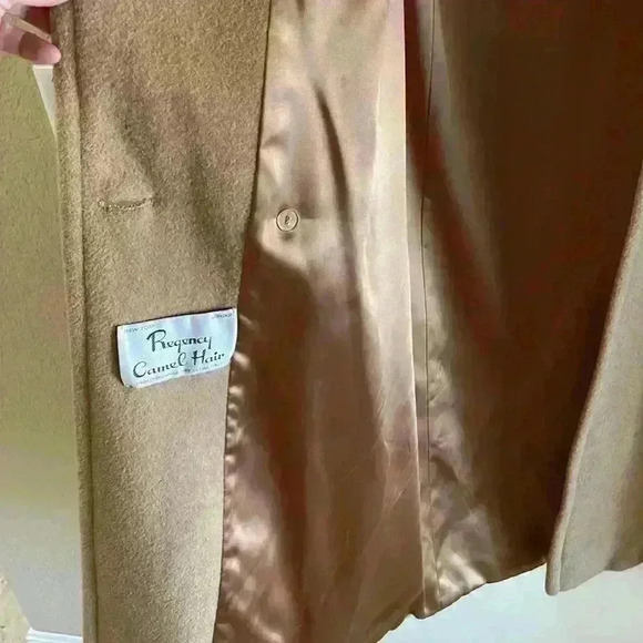 Regency Camel Hair Dbl breasted 6Buttons, Cuffed Sleeves Excellent Condition sz8 - Picture 9 of 14